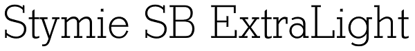 Stymie SB ExtraLight Font