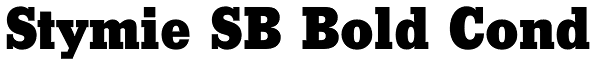 Stymie SB Bold Cond Font