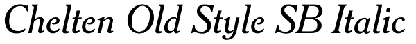 Chelten Old Style SB Italic Font