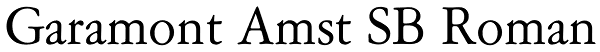 Garamont Amst SB Roman Font