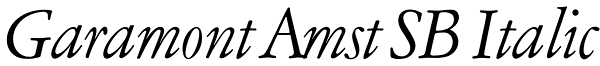 Garamont Amst SB Italic Font