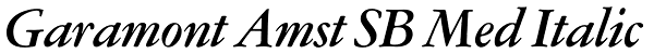 Garamont Amst SB Med Italic Font