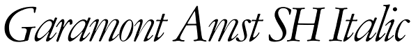 Garamont Amst SH Italic Font