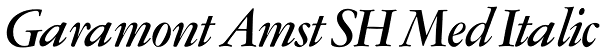 Garamont Amst SH Med Italic Font