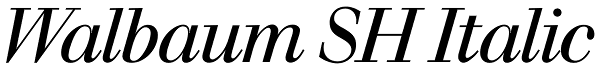 Walbaum SH Italic Font