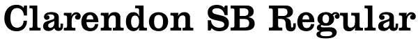 Clarendon SB Regular Font