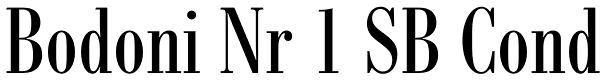 Bodoni Nr 1 SB Cond Font