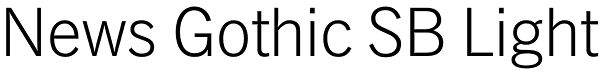 News Gothic SB Light Font