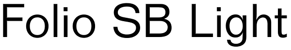 Folio SB Light Font