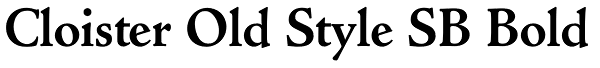 Cloister Old Style SB Bold Font