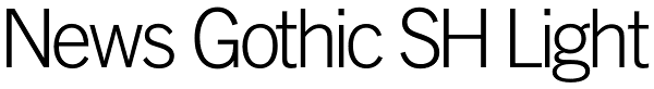 News Gothic SH Light Font