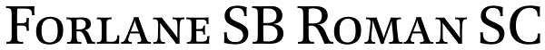 Forlane SB Roman SC Font