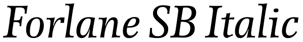 Forlane SB Italic Font