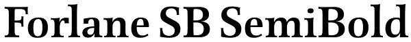 Forlane SB SemiBold Font