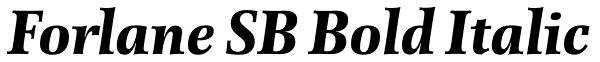 Forlane SB Bold Italic Font