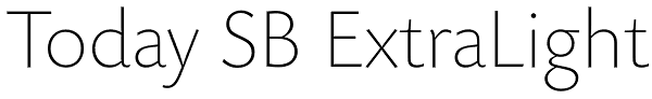 Today SB ExtraLight Font
