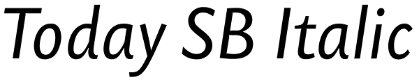 Today SB Italic Font