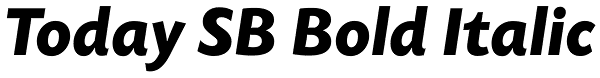 Today SB Bold Italic Font