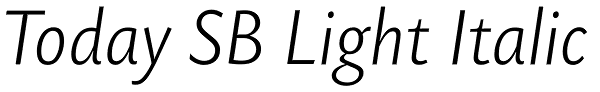 Today SB Light Italic Font