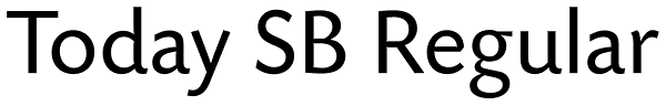 Today SB Regular Font