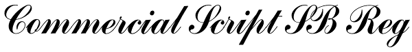 Commercial Script SB Reg Font