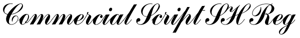 Commercial Script SH Reg Font