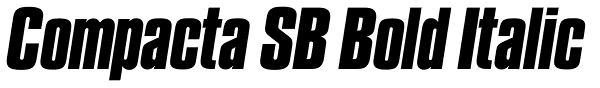 Compacta SB Bold Italic Font