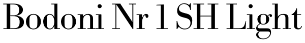 Bodoni Nr 1 SH Light Font