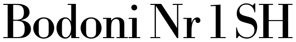 Bodoni Nr 1 SH Font