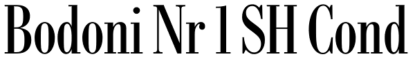 Bodoni Nr 1 SH Cond Font