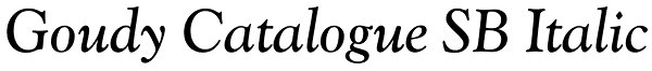 Goudy Catalogue SB Italic Font