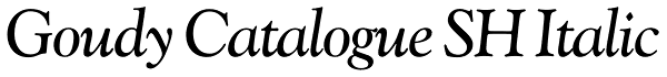 Goudy Catalogue SH Italic Font