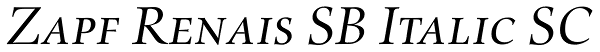 Zapf Renais SB Italic SC Font