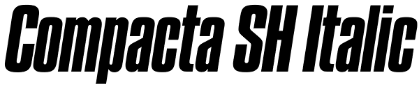 Compacta SH Italic Font