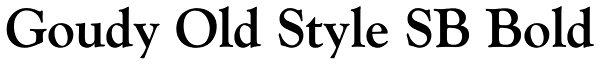 Goudy Old Style SB Bold Font