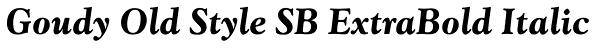 Goudy Old Style SB ExtraBold Italic Font