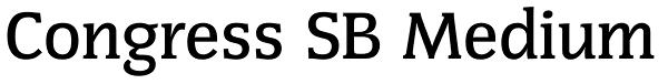 Congress SB Medium Font