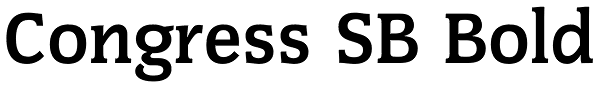 Congress SB Bold Font