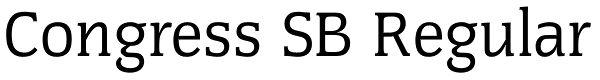 Congress SB Regular Font