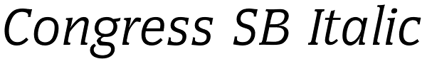 Congress SB Italic Font