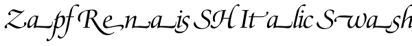 Zapf Renais SH Italic Swash Font