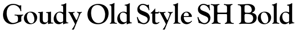 Goudy Old Style SH Bold Font