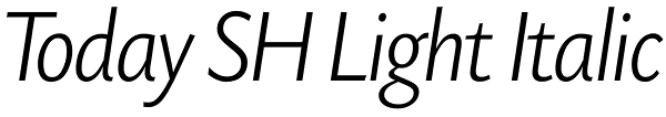 Today SH Light Italic Font