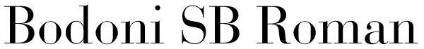 Bodoni SB Roman Font