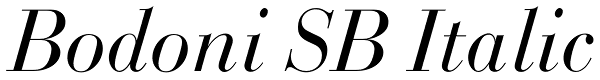 Bodoni SB Italic Font