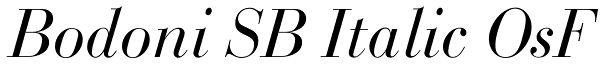 Bodoni SB Italic OsF Font