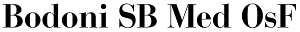 Bodoni SB Med OsF Font