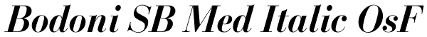 Bodoni SB Med Italic OsF Font