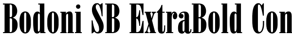 Bodoni SB ExtraBold Con Font