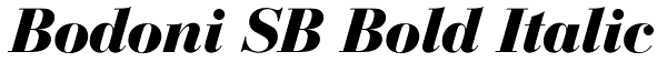 Bodoni SB Bold Italic Font